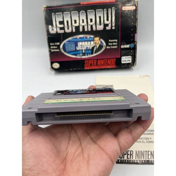 SNES Jeopardy -- (Super Nintendo) In Box + Insert - Picture 5 of 12